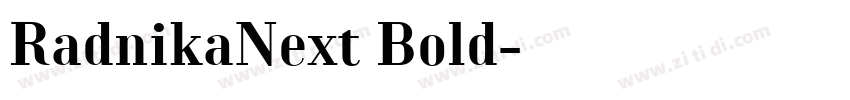 RadnikaNext Bold字体转换